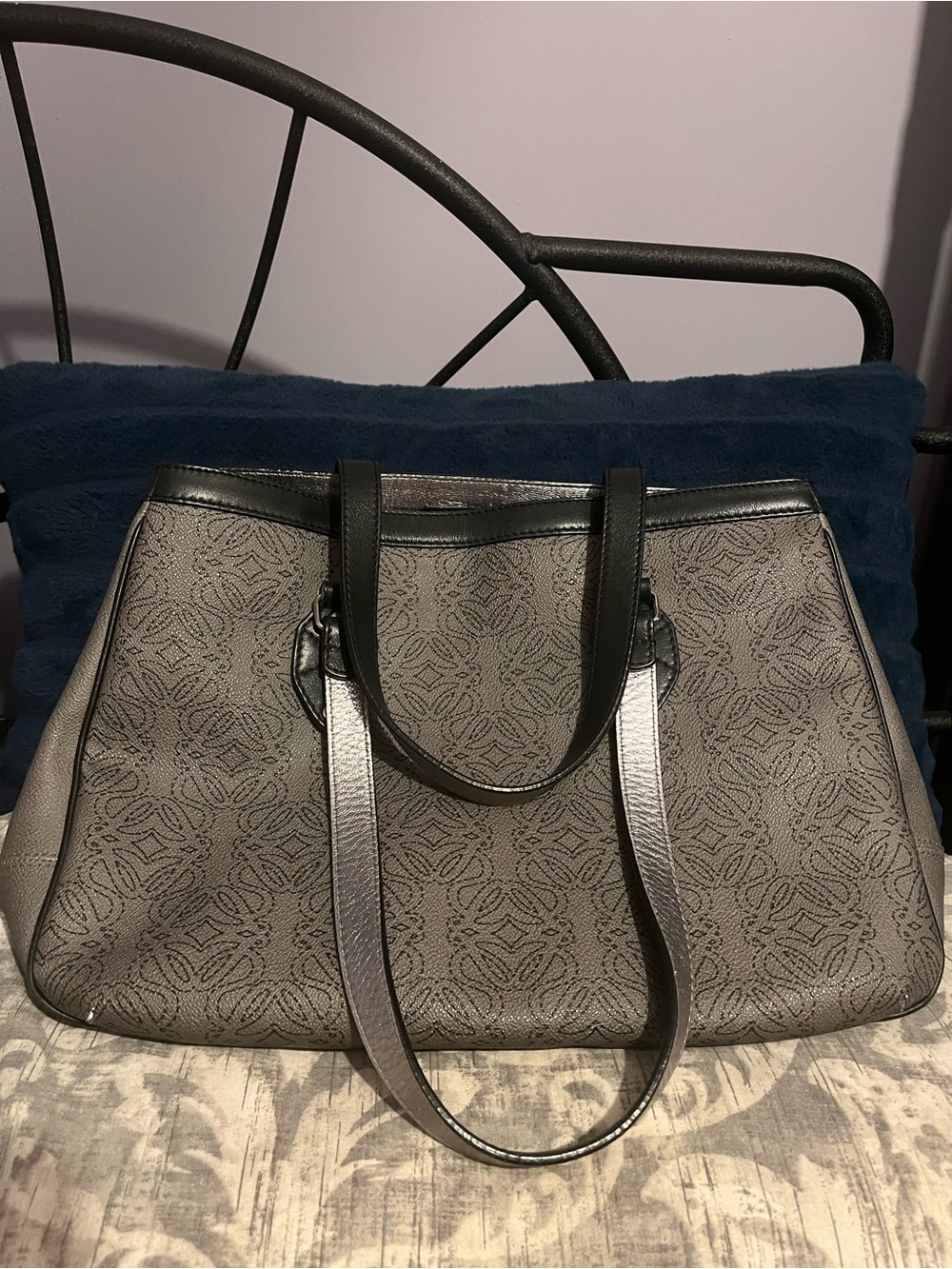 Vintage Loewe Anagram Patterned Tote